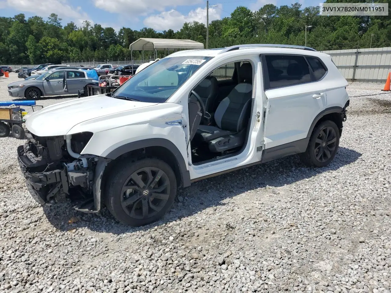 2022 Volkswagen Taos Sel VIN: 3VV1X7B20NM011951 Lot: 60547255