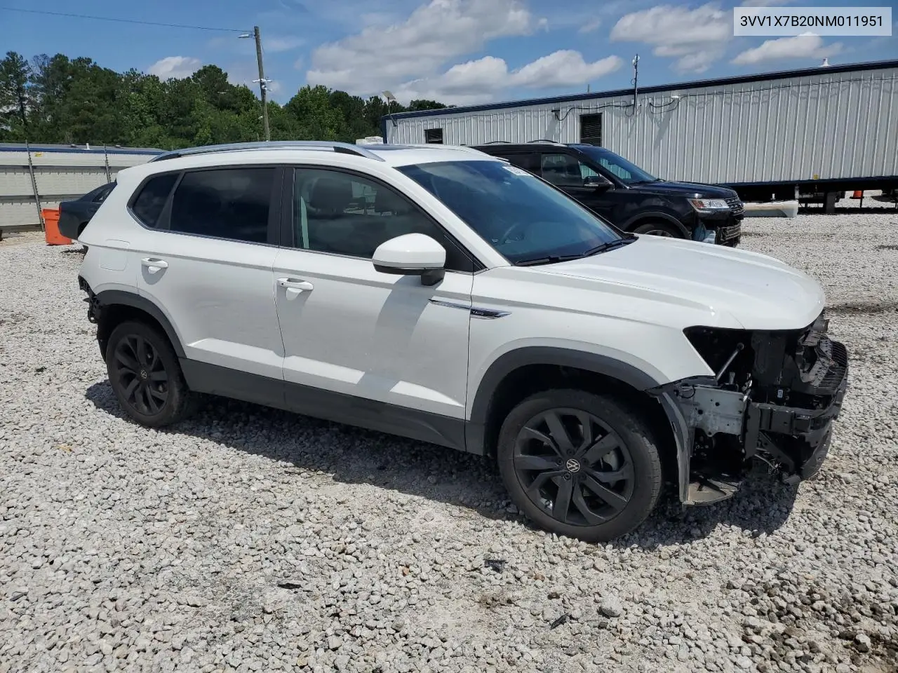 2022 Volkswagen Taos Sel VIN: 3VV1X7B20NM011951 Lot: 60547255