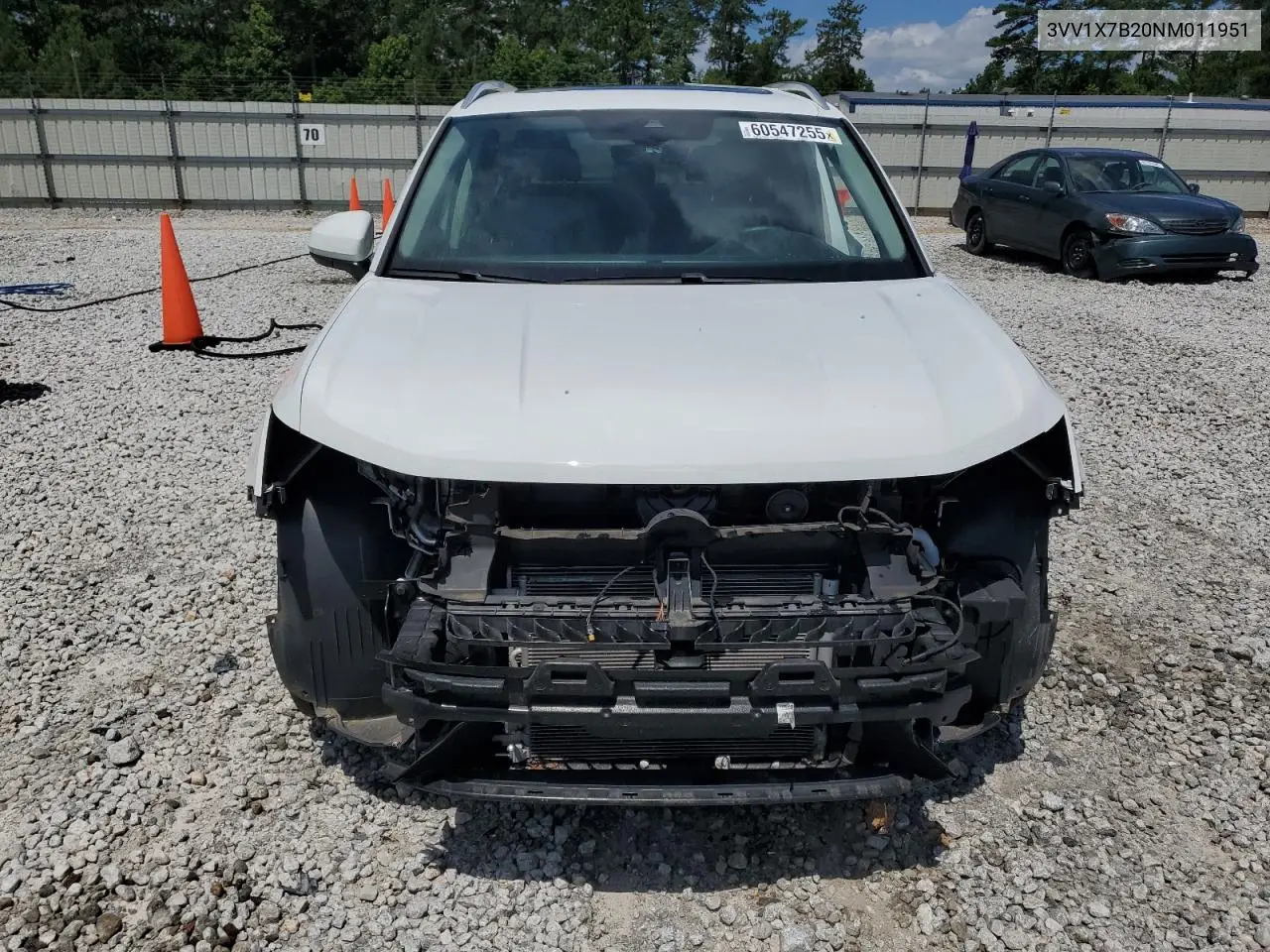 2022 Volkswagen Taos Sel VIN: 3VV1X7B20NM011951 Lot: 60547255