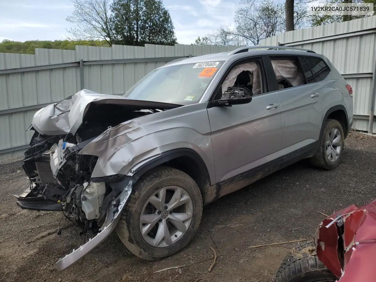 2018 Volkswagen Atlas Se VIN: 1V2KR2CA0JC571839 Lot: 56370465
