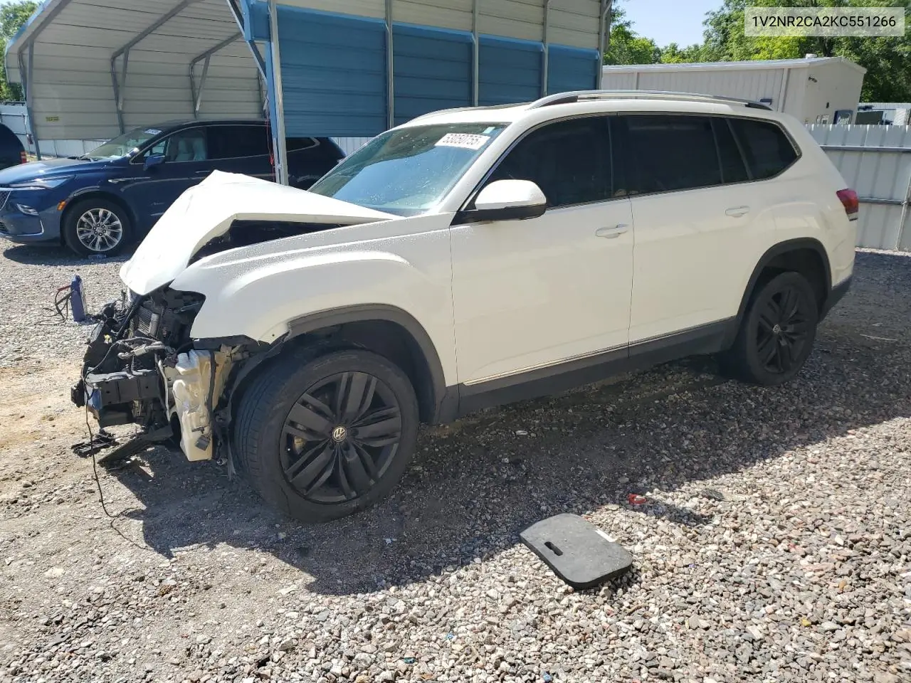 2019 Volkswagen Atlas Sel Premium VIN: 1V2NR2CA2KC551266 Lot: 53050755
