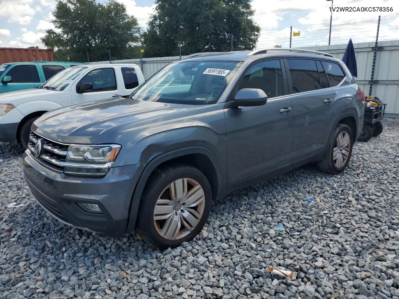 2019 Volkswagen Atlas Se VIN: 1V2WR2CA0KC578356 Lot: 56991965