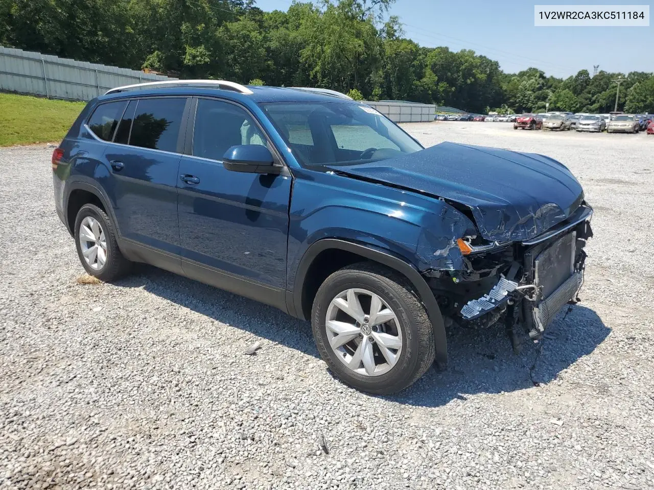 2019 Volkswagen Atlas Se VIN: 1V2WR2CA3KC511184 Lot: 65991845