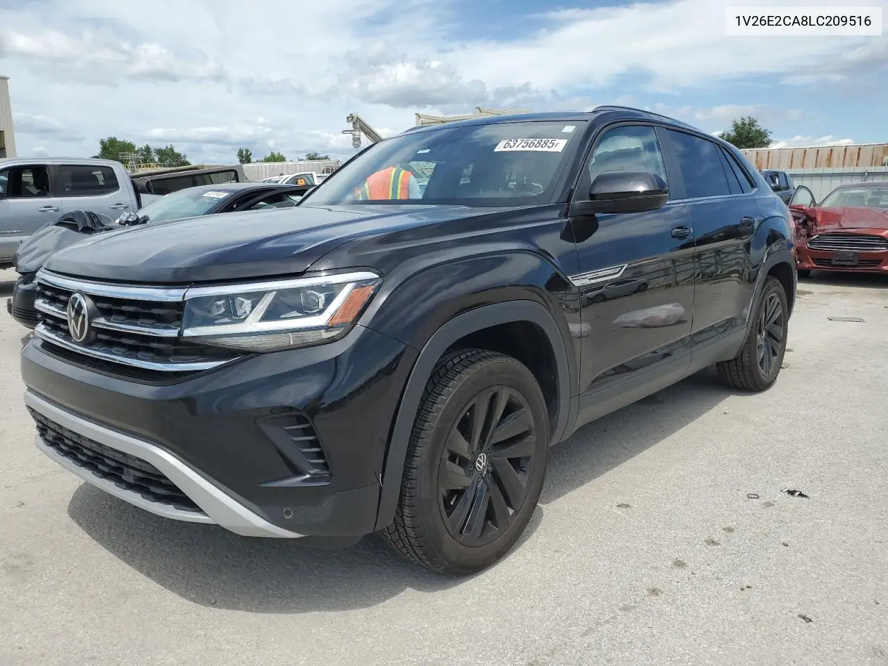 2020 Volkswagen Atlas Cross Sport Se VIN: 1V26E2CA8LC209516 Lot: 63756885