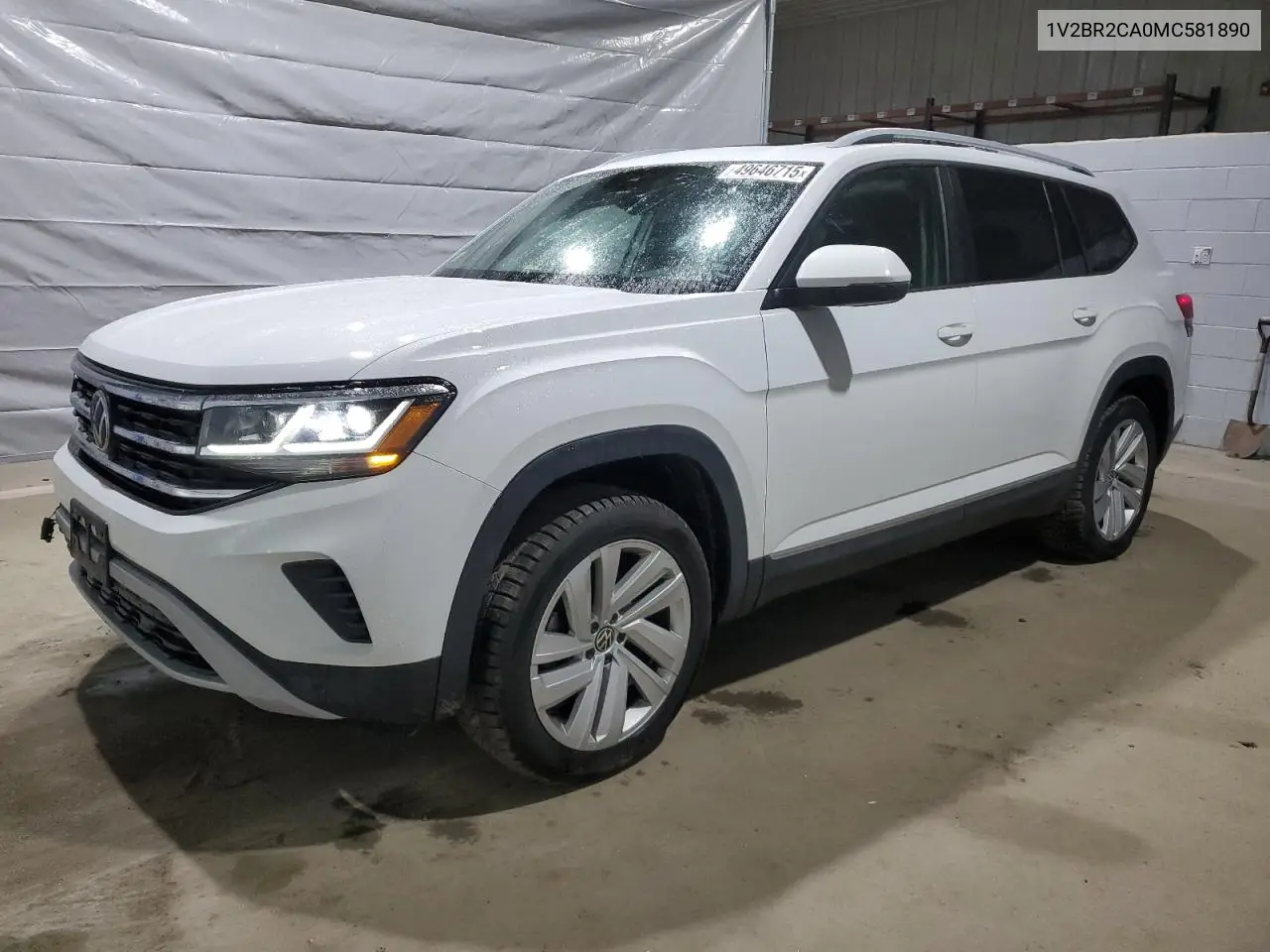 2021 Volkswagen Atlas Sel VIN: 1V2BR2CA0MC581890 Lot: 49646715