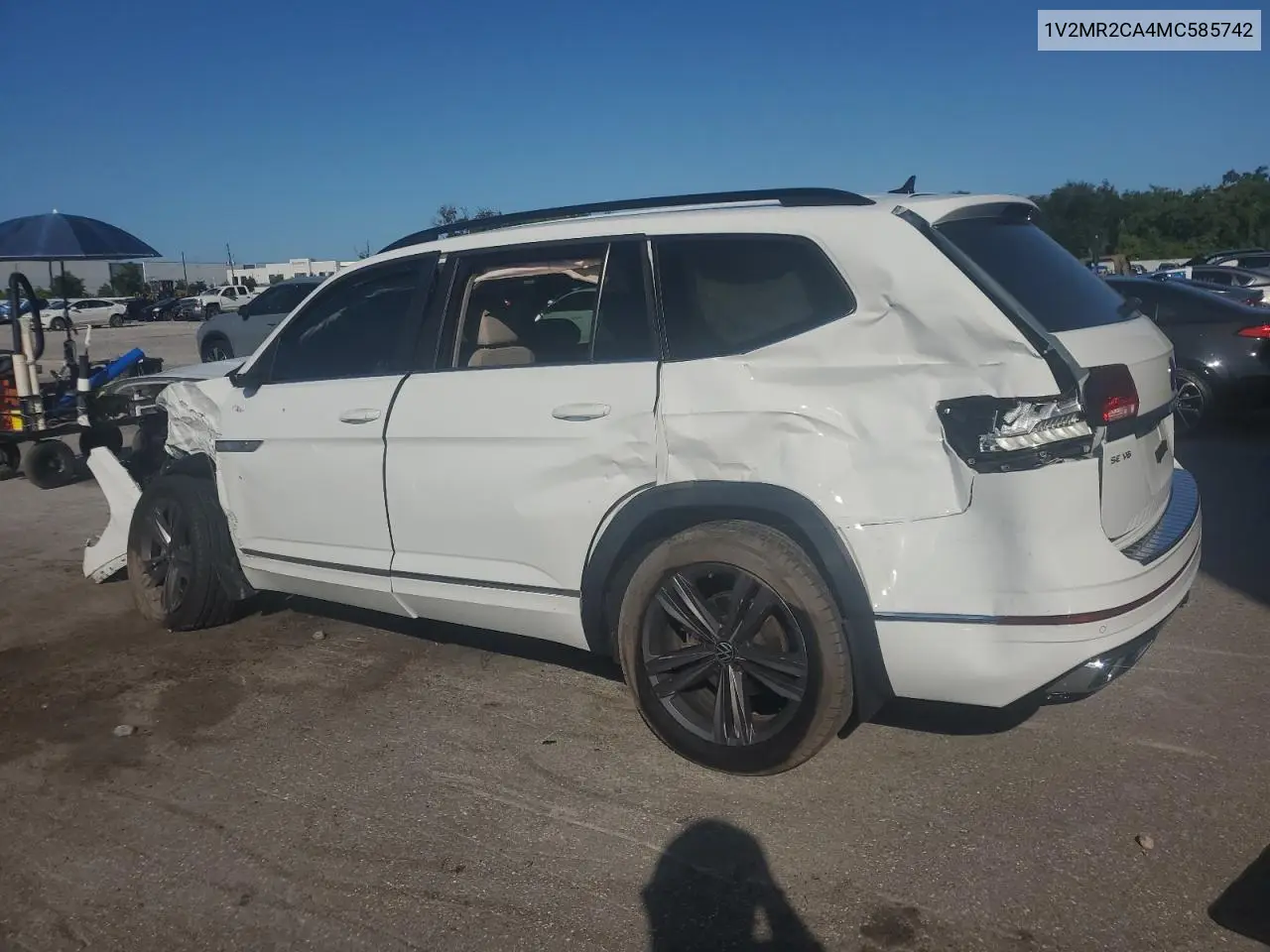 2021 Volkswagen Atlas Se VIN: 1V2MR2CA4MC585742 Lot: 62234165