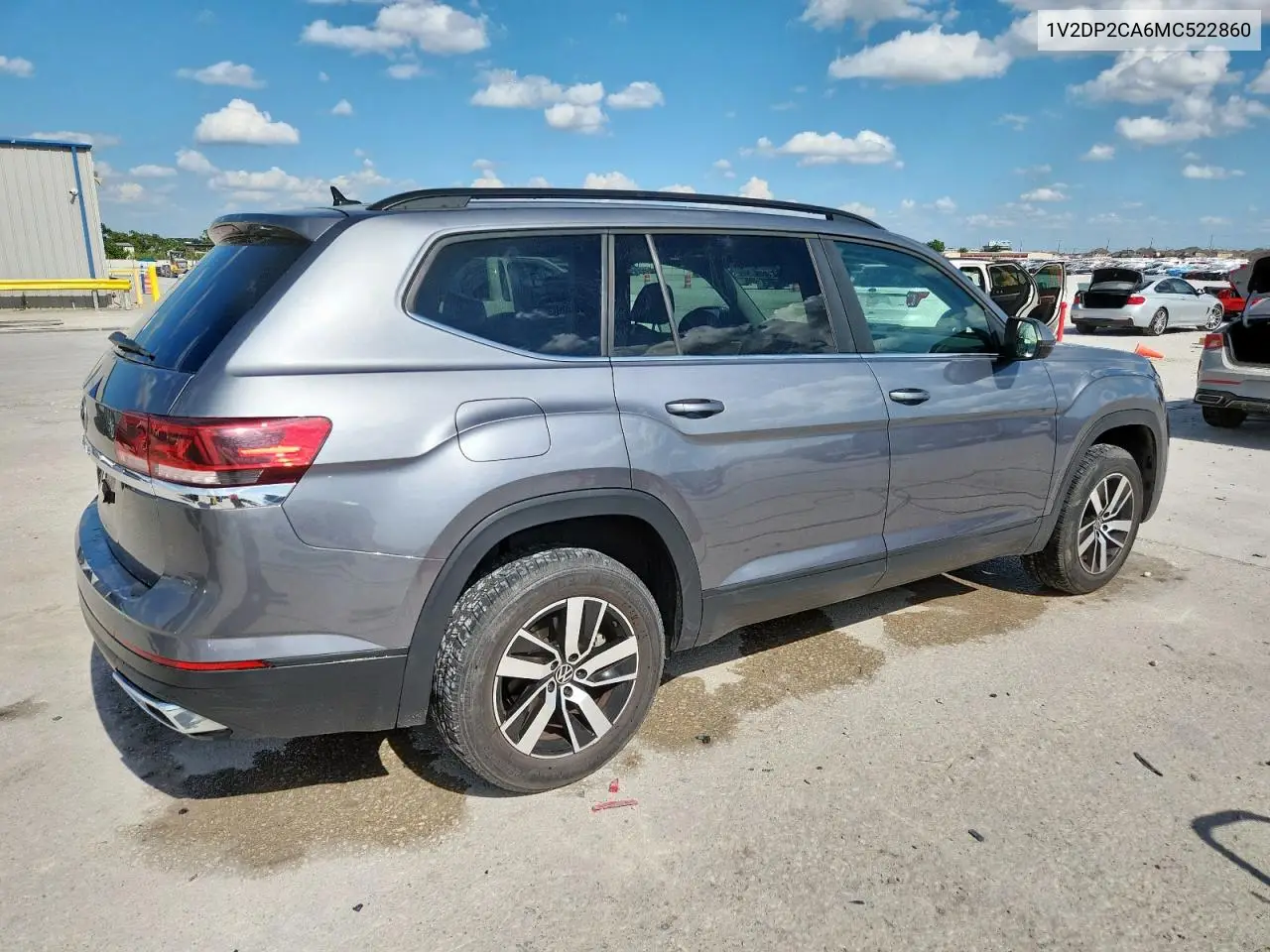 2021 Volkswagen Atlas Se VIN: 1V2DP2CA6MC522860 Lot: 62466545