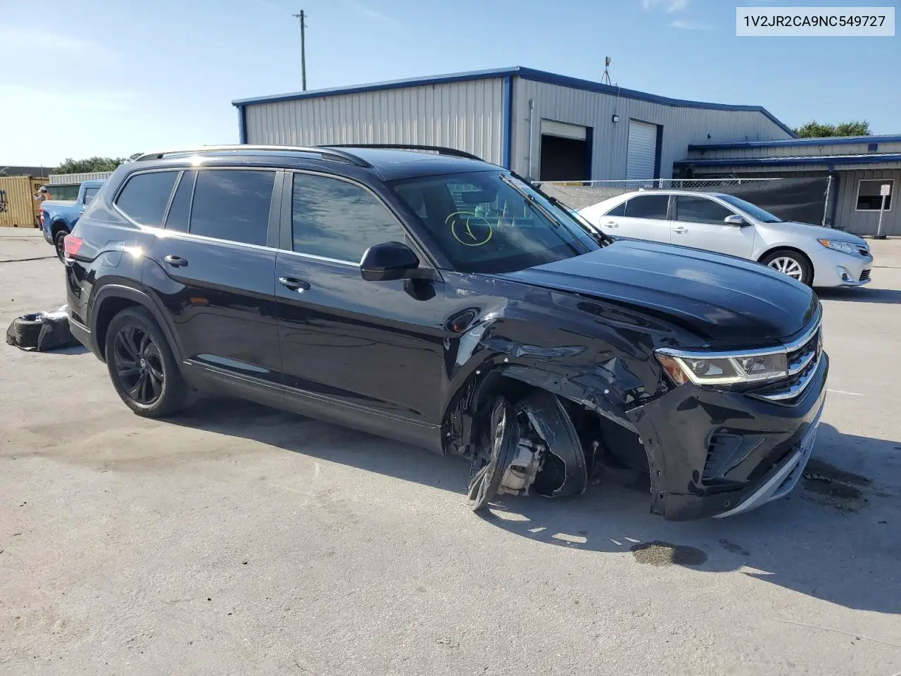 2022 Volkswagen Atlas Se VIN: 1V2JR2CA9NC549727 Lot: 60474485
