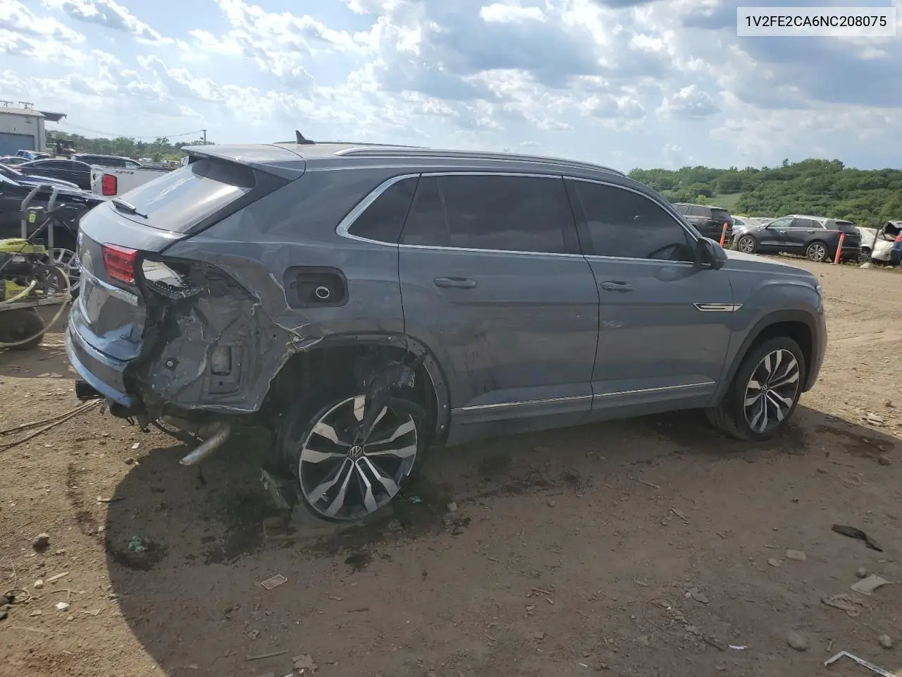 2022 Volkswagen Atlas Cross Sport Sel Premium R-Line VIN: 1V2FE2CA6NC208075 Lot: 61215525