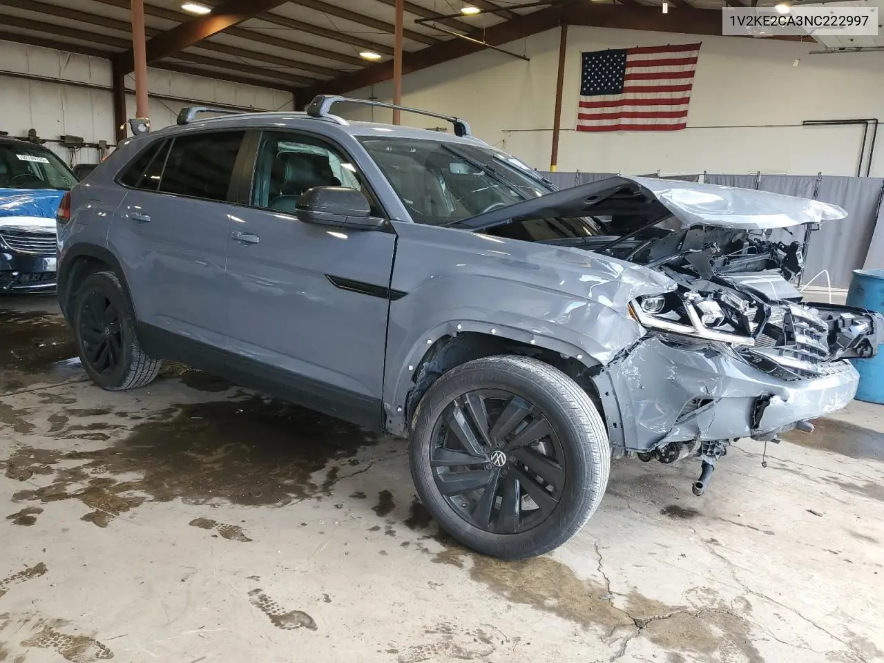 2022 Volkswagen Atlas Cross Sport Se VIN: 1V2KE2CA3NC222997 Lot: 62294275