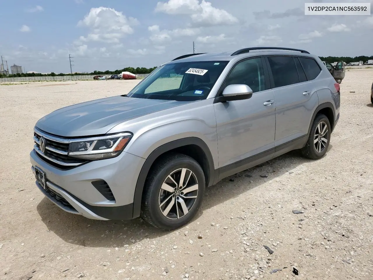 2022 Volkswagen Atlas Se VIN: 1V2DP2CA1NC563592 Lot: 62454925