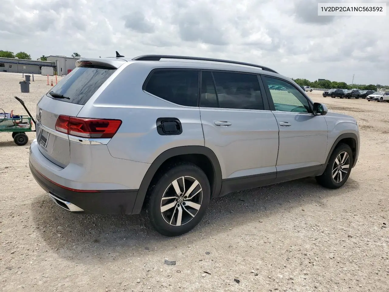 2022 Volkswagen Atlas Se VIN: 1V2DP2CA1NC563592 Lot: 62454925