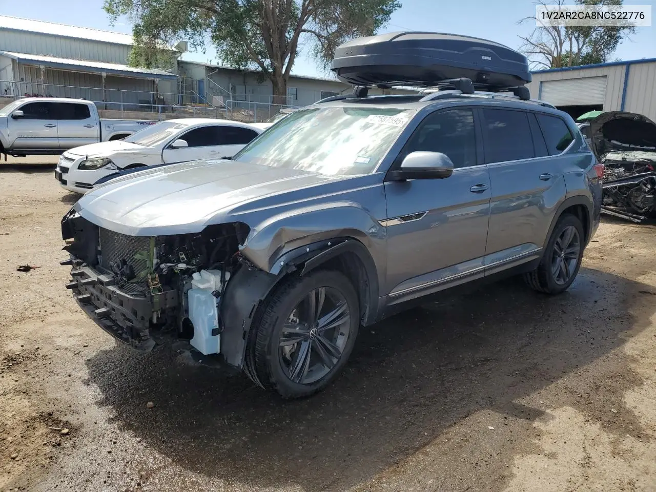 2022 Volkswagen Atlas Sel R-Line VIN: 1V2AR2CA8NC522776 Lot: 62587595