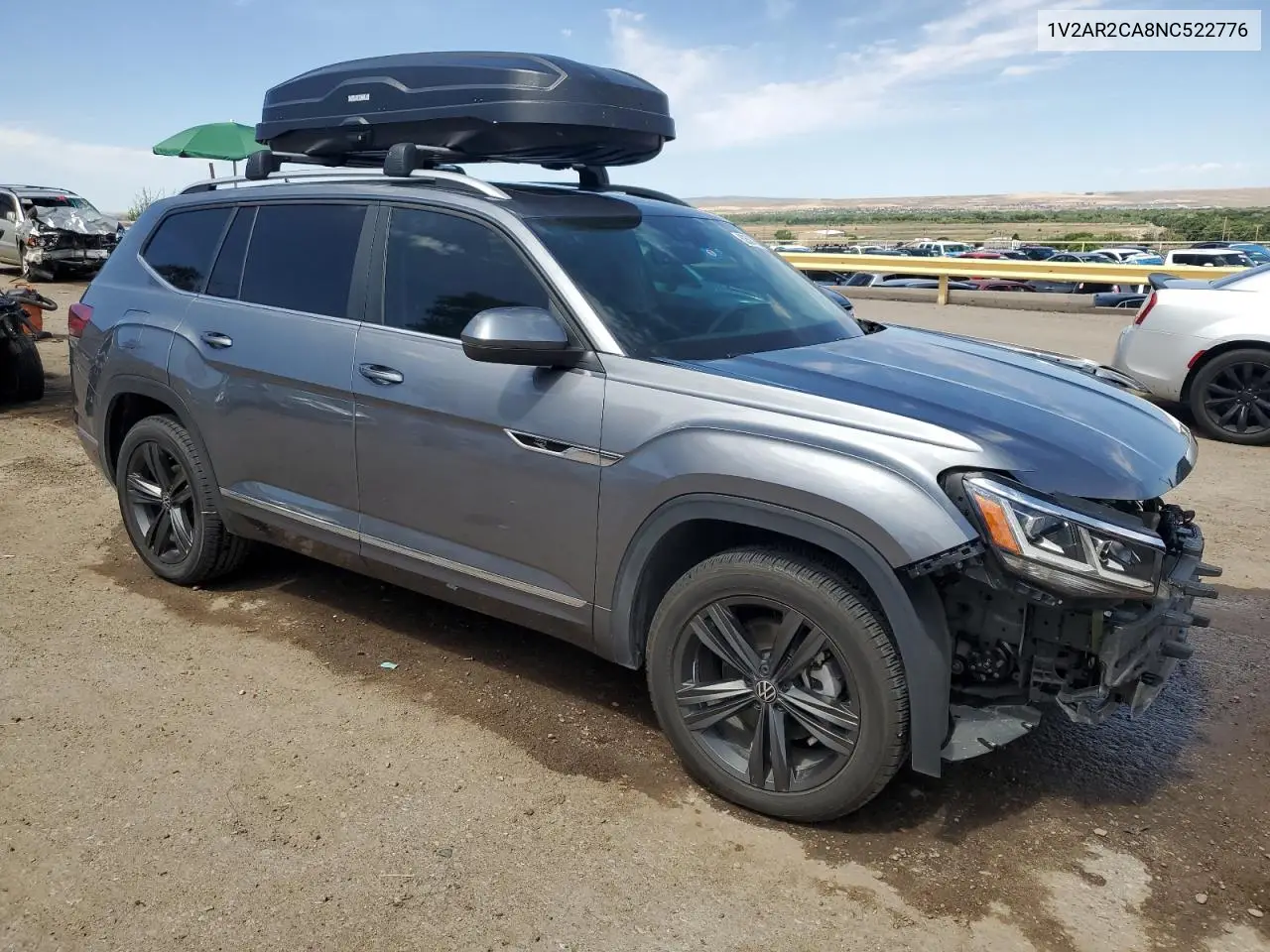 2022 Volkswagen Atlas Sel R-Line VIN: 1V2AR2CA8NC522776 Lot: 62587595