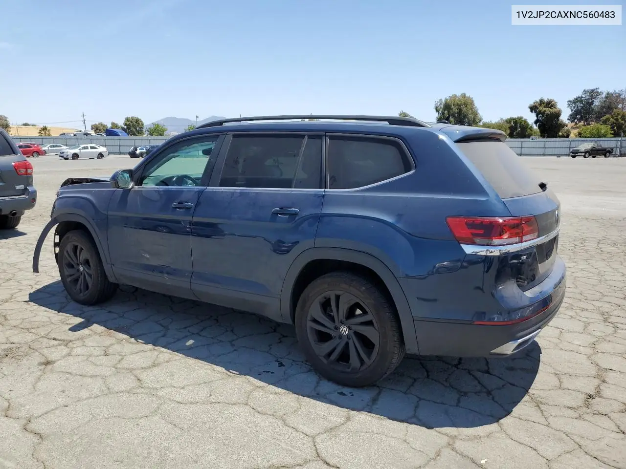 2022 Volkswagen Atlas Se VIN: 1V2JP2CAXNC560483 Lot: 62599785