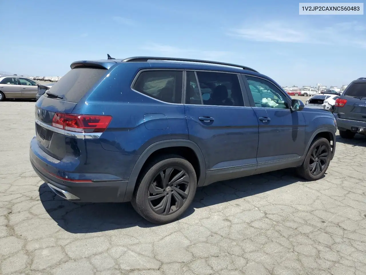 2022 Volkswagen Atlas Se VIN: 1V2JP2CAXNC560483 Lot: 62599785