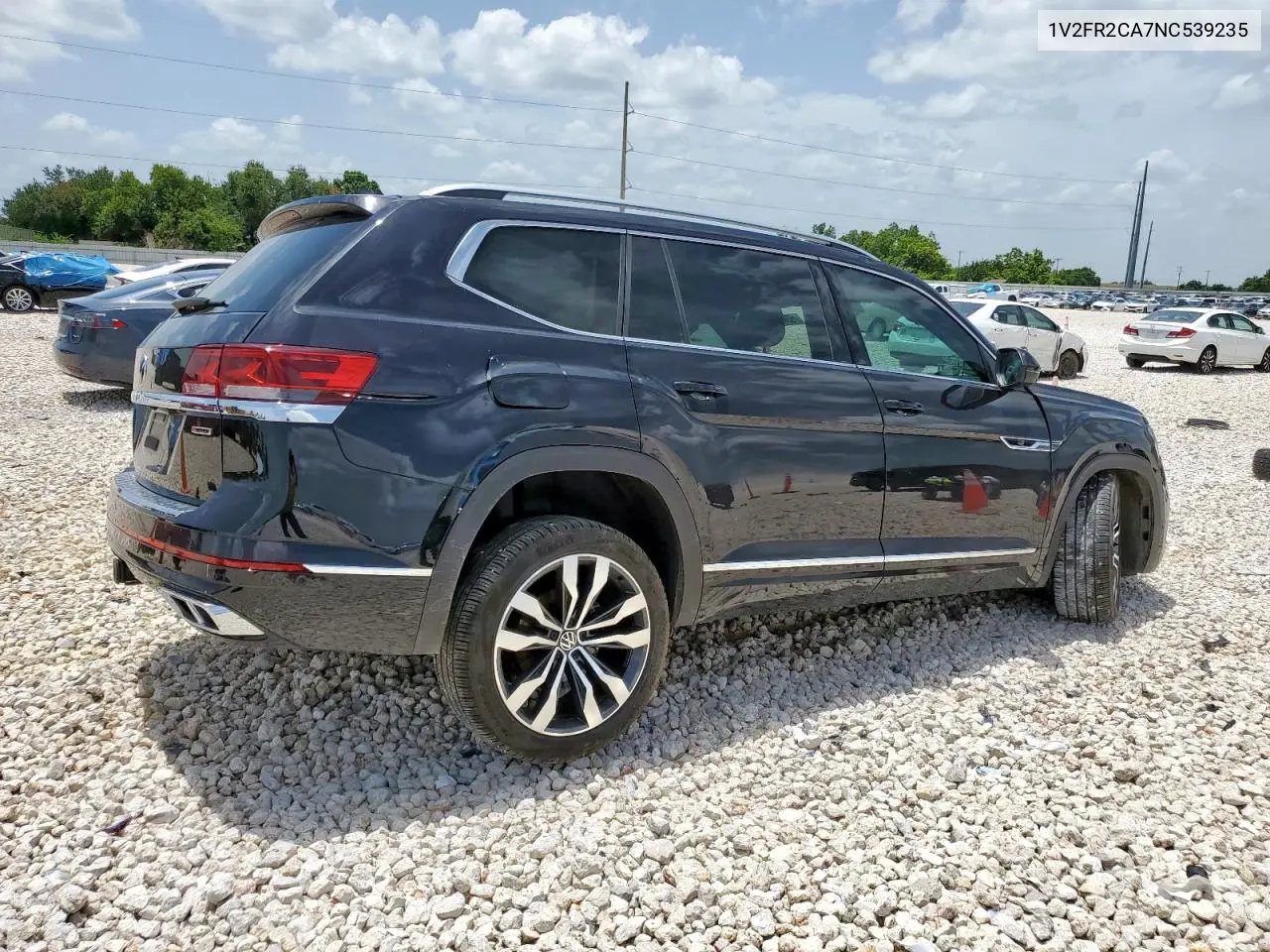 2022 Volkswagen Atlas Sel Premium R-Line VIN: 1V2FR2CA7NC539235 Lot: 63068845