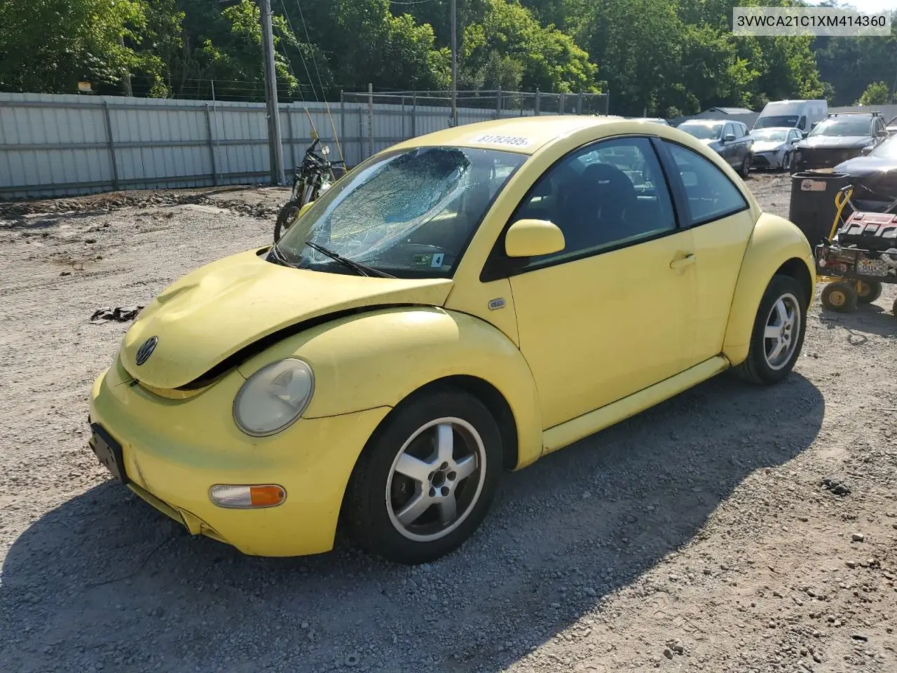 1999 Volkswagen New Beetle Gls VIN: 3VWCA21C1XM414360 Lot: 61783495