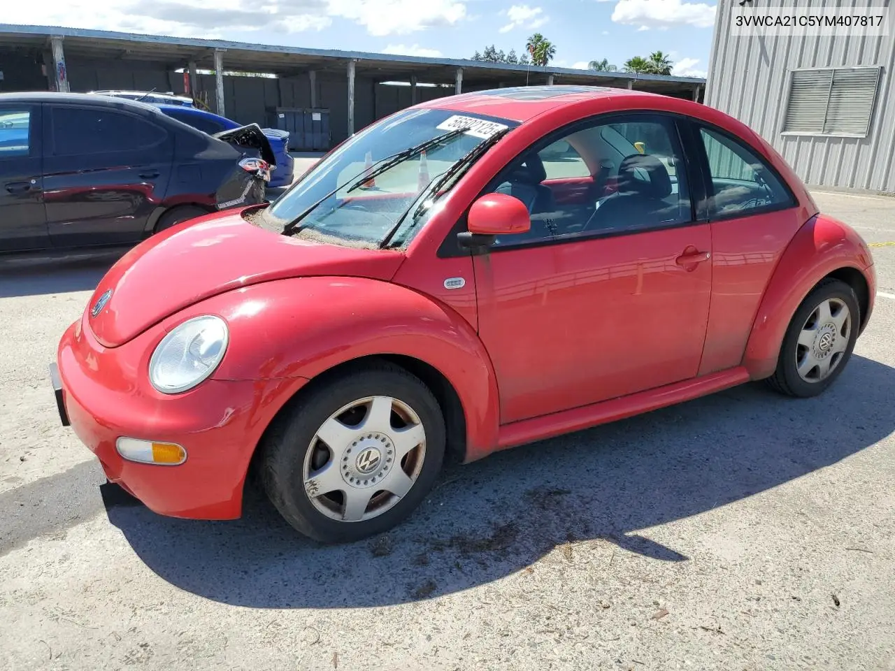 2000 Volkswagen New Beetle Gls VIN: 3VWCA21C5YM407817 Lot: 56502125