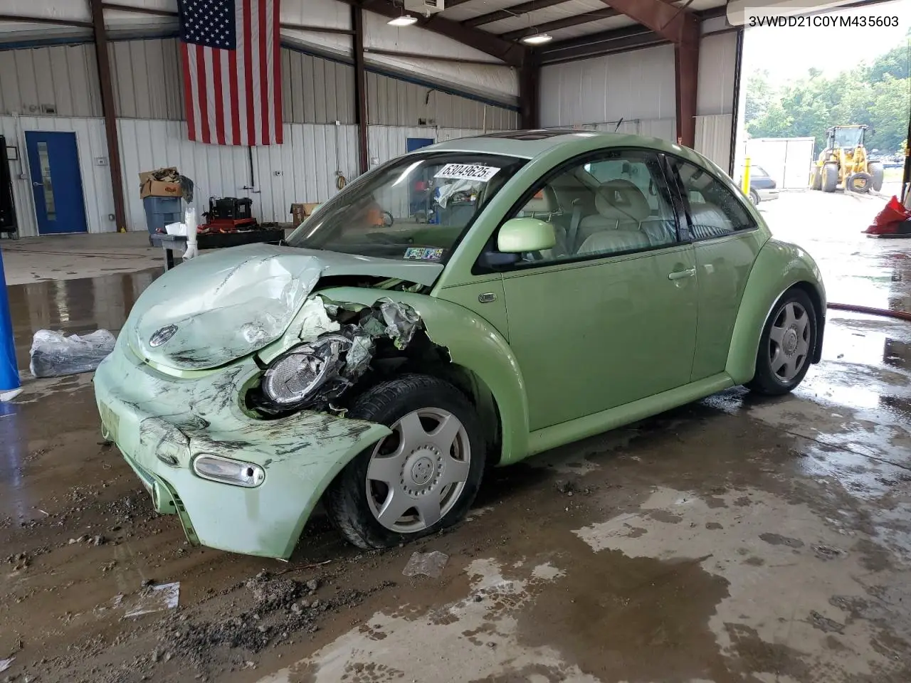 2000 Volkswagen New Beetle Glx VIN: 3VWDD21C0YM435603 Lot: 63049625