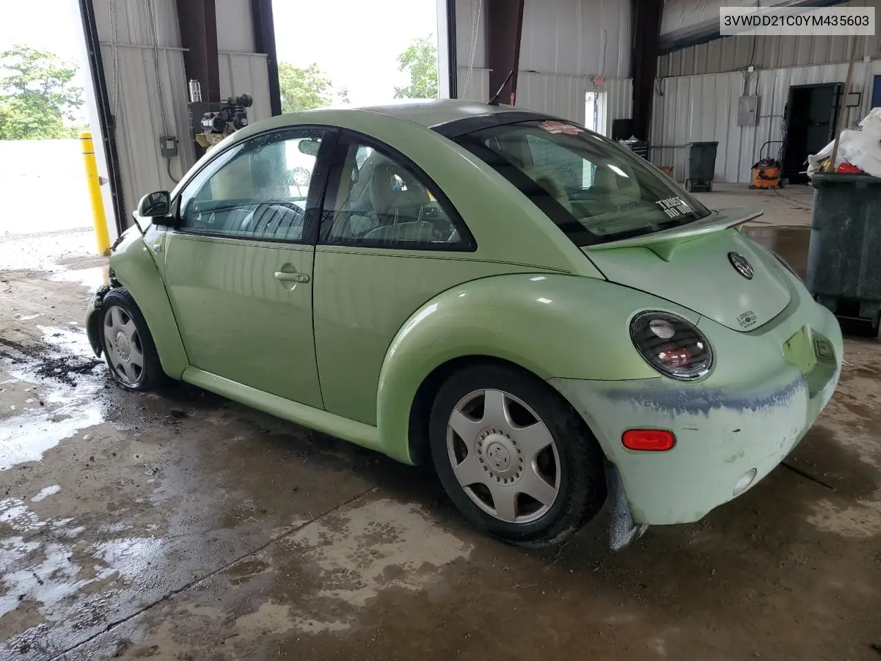 2000 Volkswagen New Beetle Glx VIN: 3VWDD21C0YM435603 Lot: 63049625