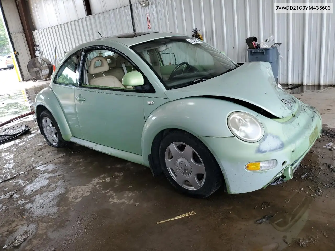 2000 Volkswagen New Beetle Glx VIN: 3VWDD21C0YM435603 Lot: 63049625
