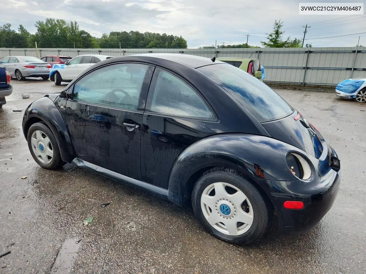 2000 Volkswagen New Beetle Gls VIN: 3VWCC21C2YM406487 Lot: 64654675