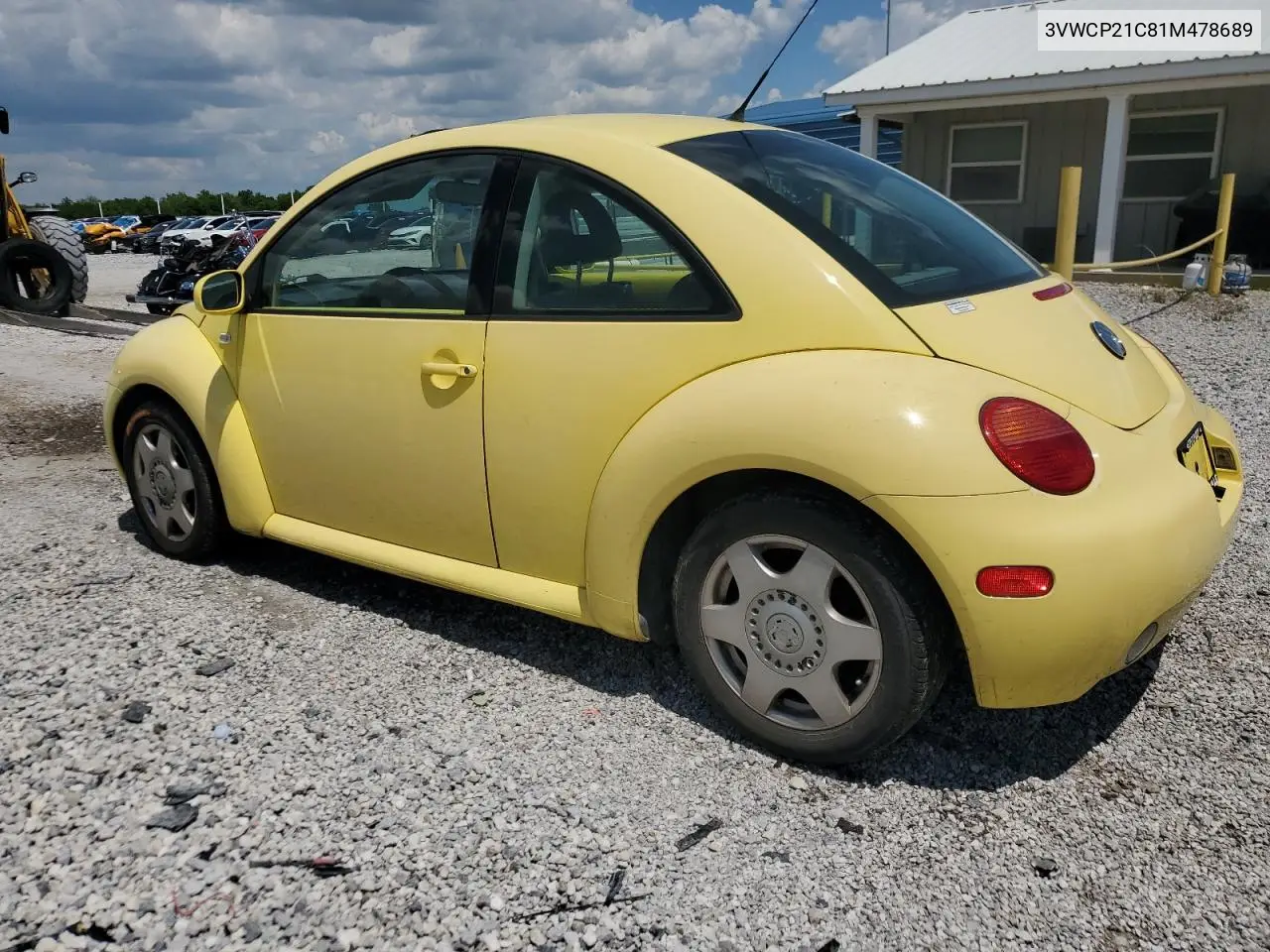2001 Volkswagen New Beetle Gls Tdi VIN: 3VWCP21C81M478689 Lot: 56419645