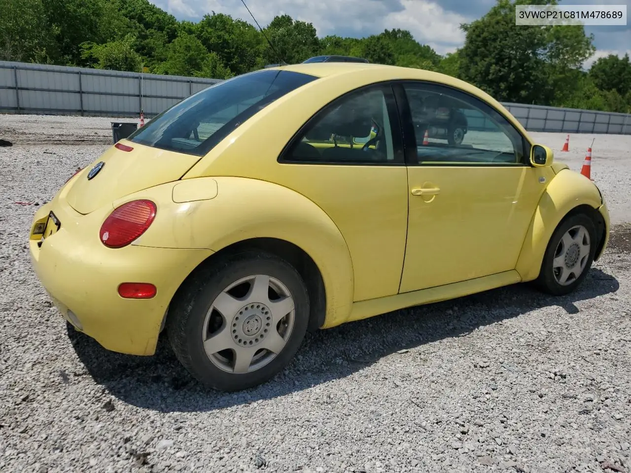 2001 Volkswagen New Beetle Gls Tdi VIN: 3VWCP21C81M478689 Lot: 56419645