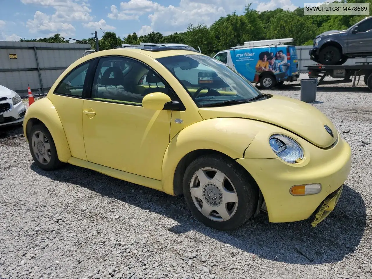 2001 Volkswagen New Beetle Gls Tdi VIN: 3VWCP21C81M478689 Lot: 56419645
