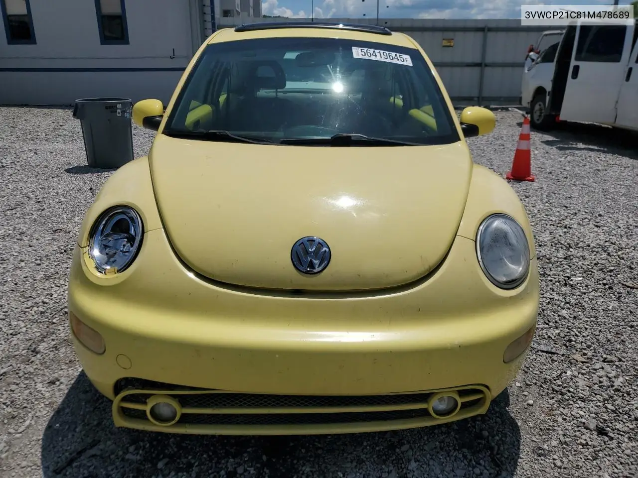 2001 Volkswagen New Beetle Gls Tdi VIN: 3VWCP21C81M478689 Lot: 56419645