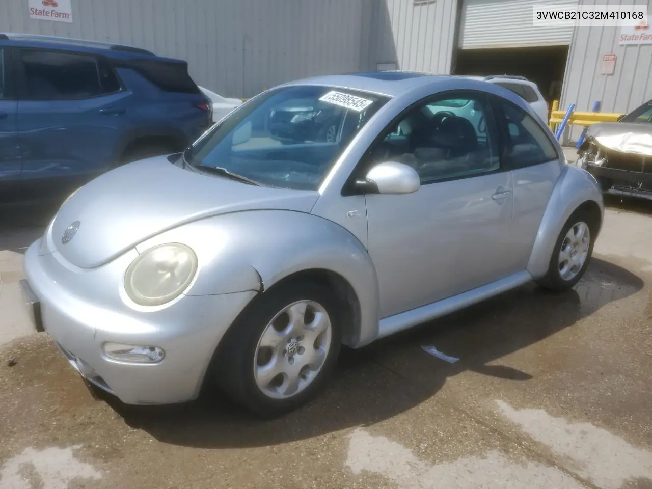2002 Volkswagen New Beetle Gls VIN: 3VWCB21C32M410168 Lot: 55098545