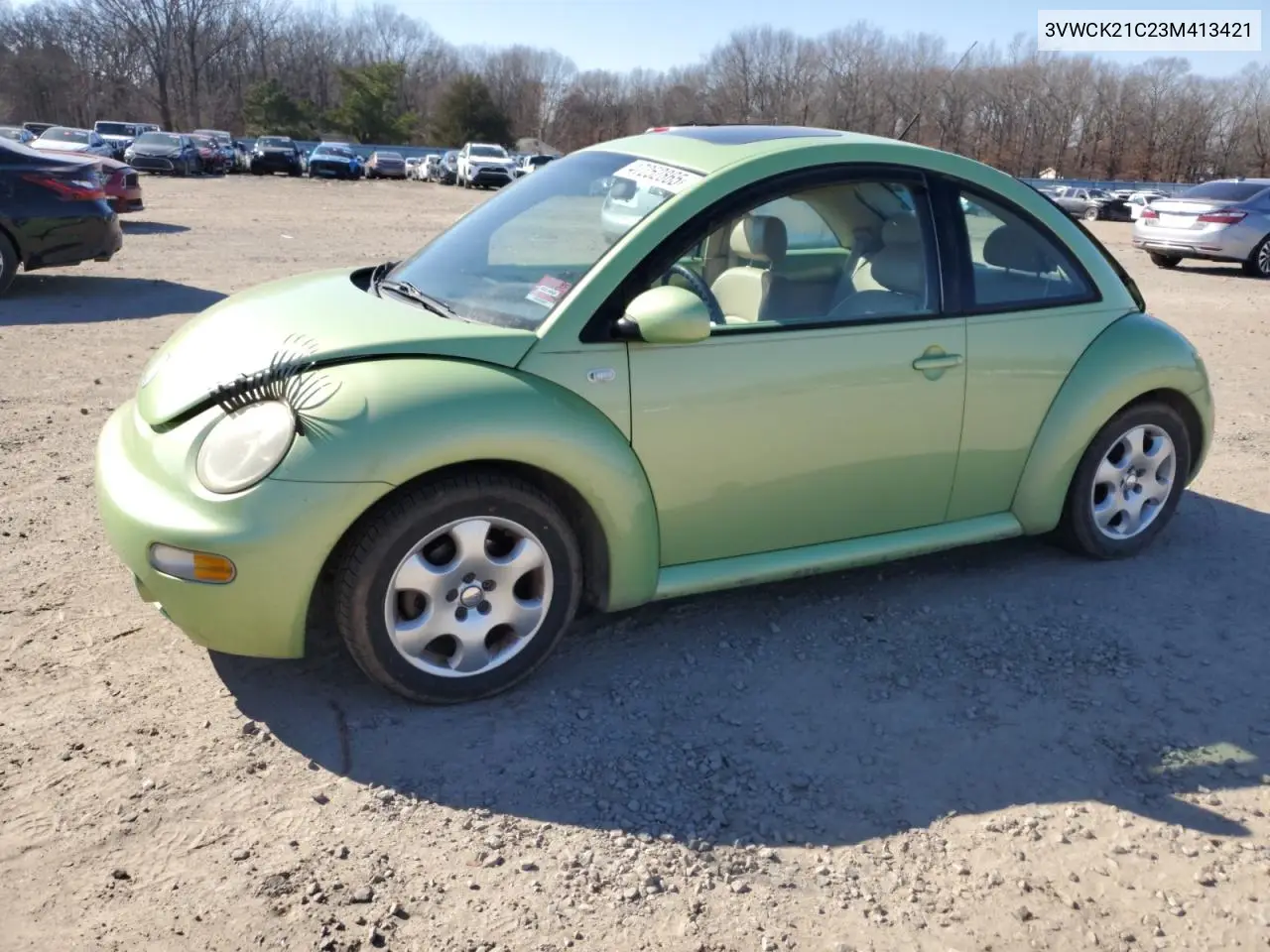 2003 Volkswagen New Beetle Gls VIN: 3VWCK21C23M413421 Lot: 47252865