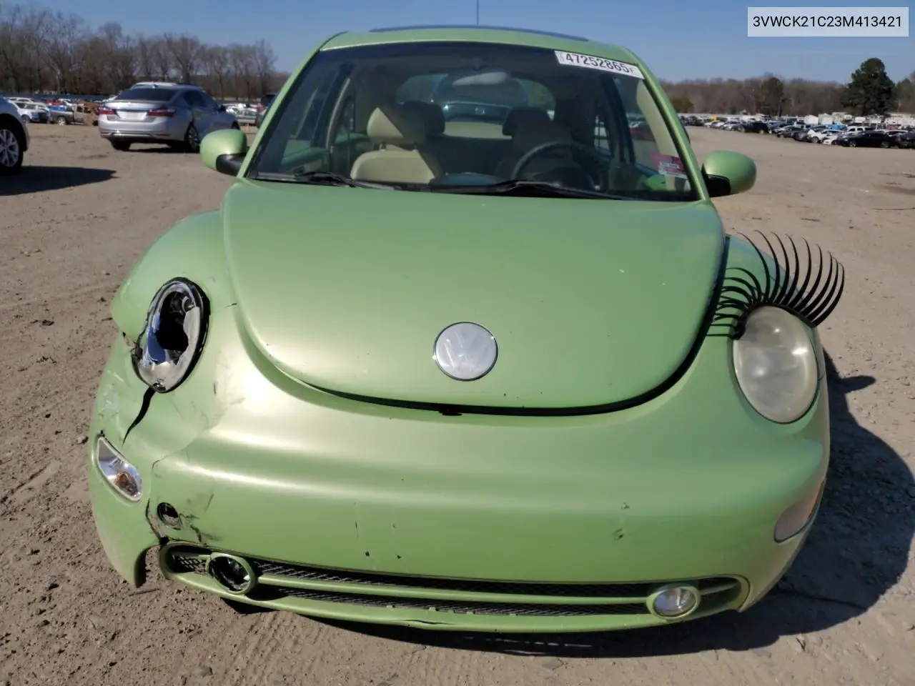 2003 Volkswagen New Beetle Gls VIN: 3VWCK21C23M413421 Lot: 47252865
