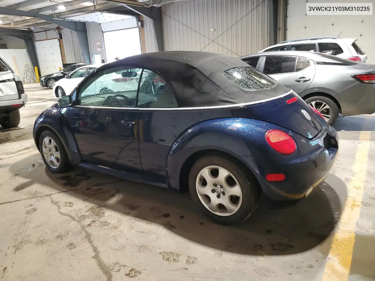 2003 Volkswagen New Beetle Gls VIN: 3VWCK21Y03M310235 Lot: 56853935