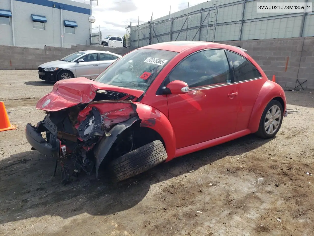 2003 Volkswagen New Beetle Gls VIN: 3VWCD21C73M435912 Lot: 62076385
