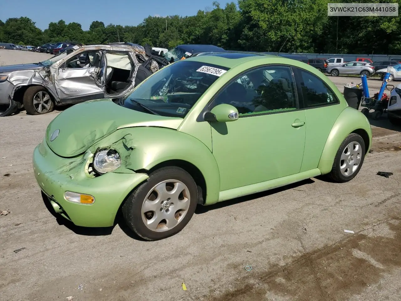 2003 Volkswagen New Beetle Gls VIN: 3VWCK21C63M441058 Lot: 62567295