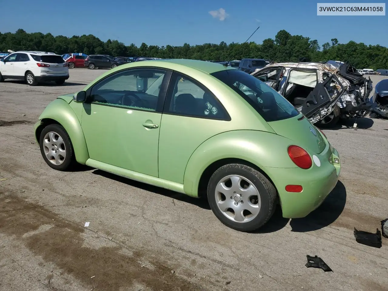 2003 Volkswagen New Beetle Gls VIN: 3VWCK21C63M441058 Lot: 62567295