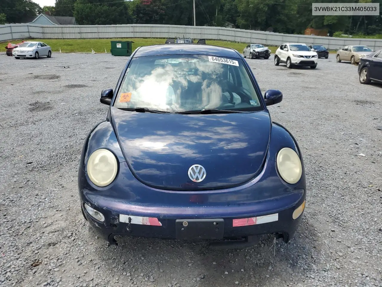 2003 Volkswagen New Beetle Gl VIN: 3VWBK21C33M405033 Lot: 64653615