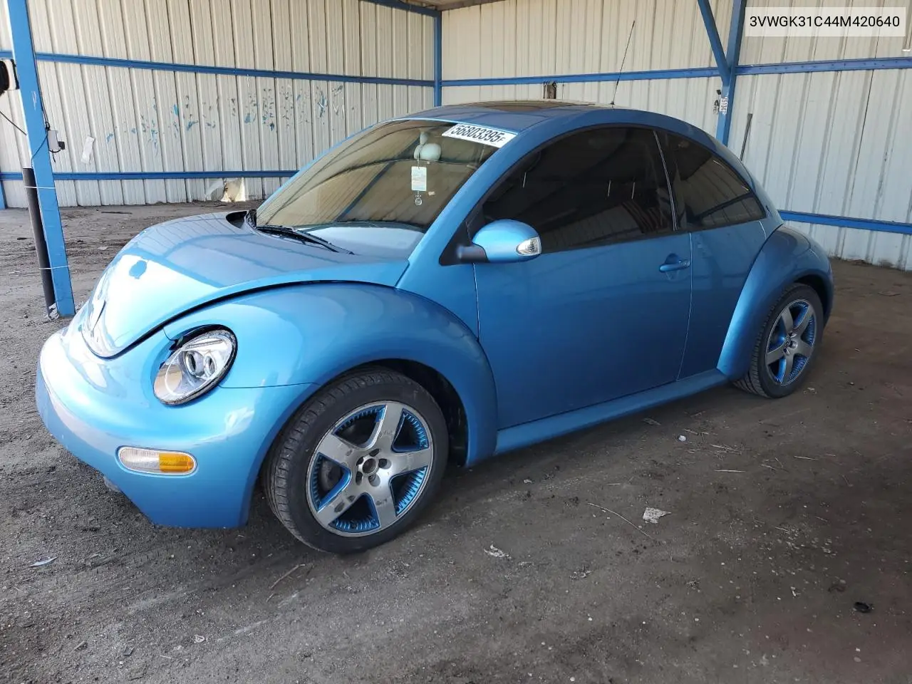2004 Volkswagen New Beetle Satellite Blue Gls VIN: 3VWGK31C44M420640 Lot: 56803395