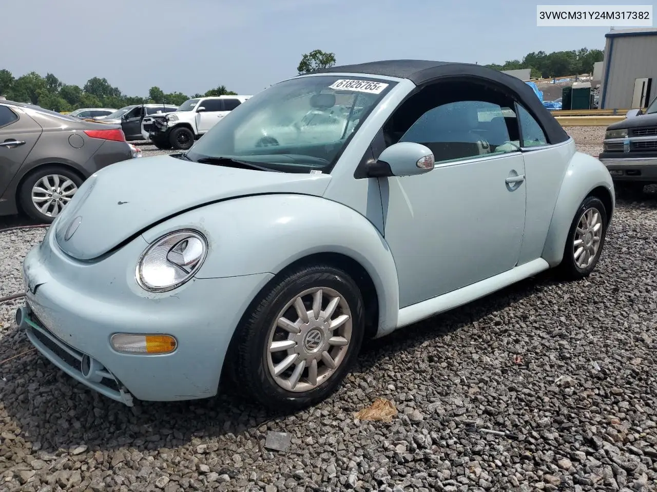 2004 Volkswagen New Beetle Gls VIN: 3VWCM31Y24M317382 Lot: 61826765