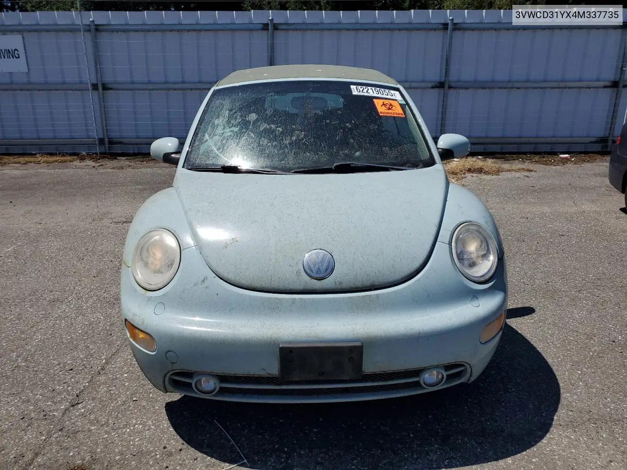 2004 Volkswagen New Beetle Gls VIN: 3VWCD31YX4M337735 Lot: 62219055