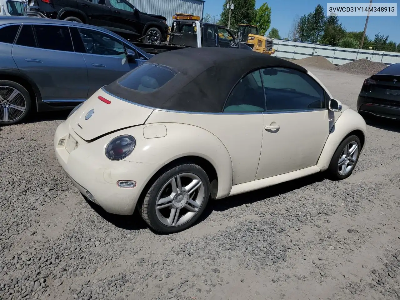2004 Volkswagen New Beetle Gls VIN: 3VWCD31Y14M348915 Lot: 64690245