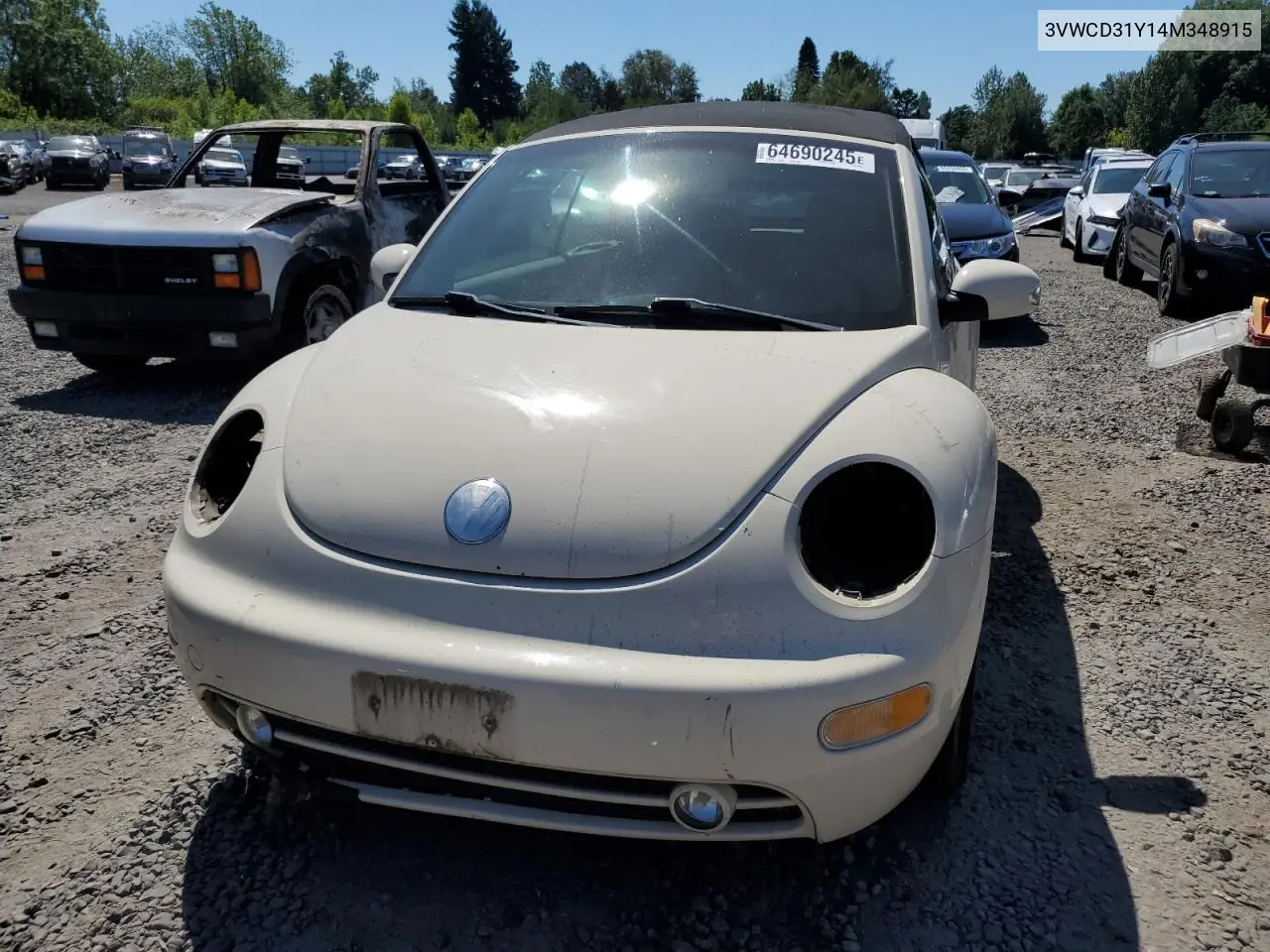 2004 Volkswagen New Beetle Gls VIN: 3VWCD31Y14M348915 Lot: 64690245
