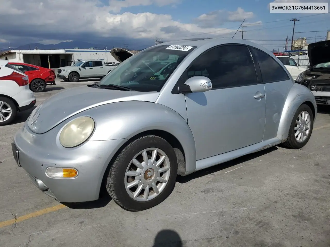 2005 Volkswagen New Beetle Gls VIN: 3VWCK31C75M413651 Lot: 57092005
