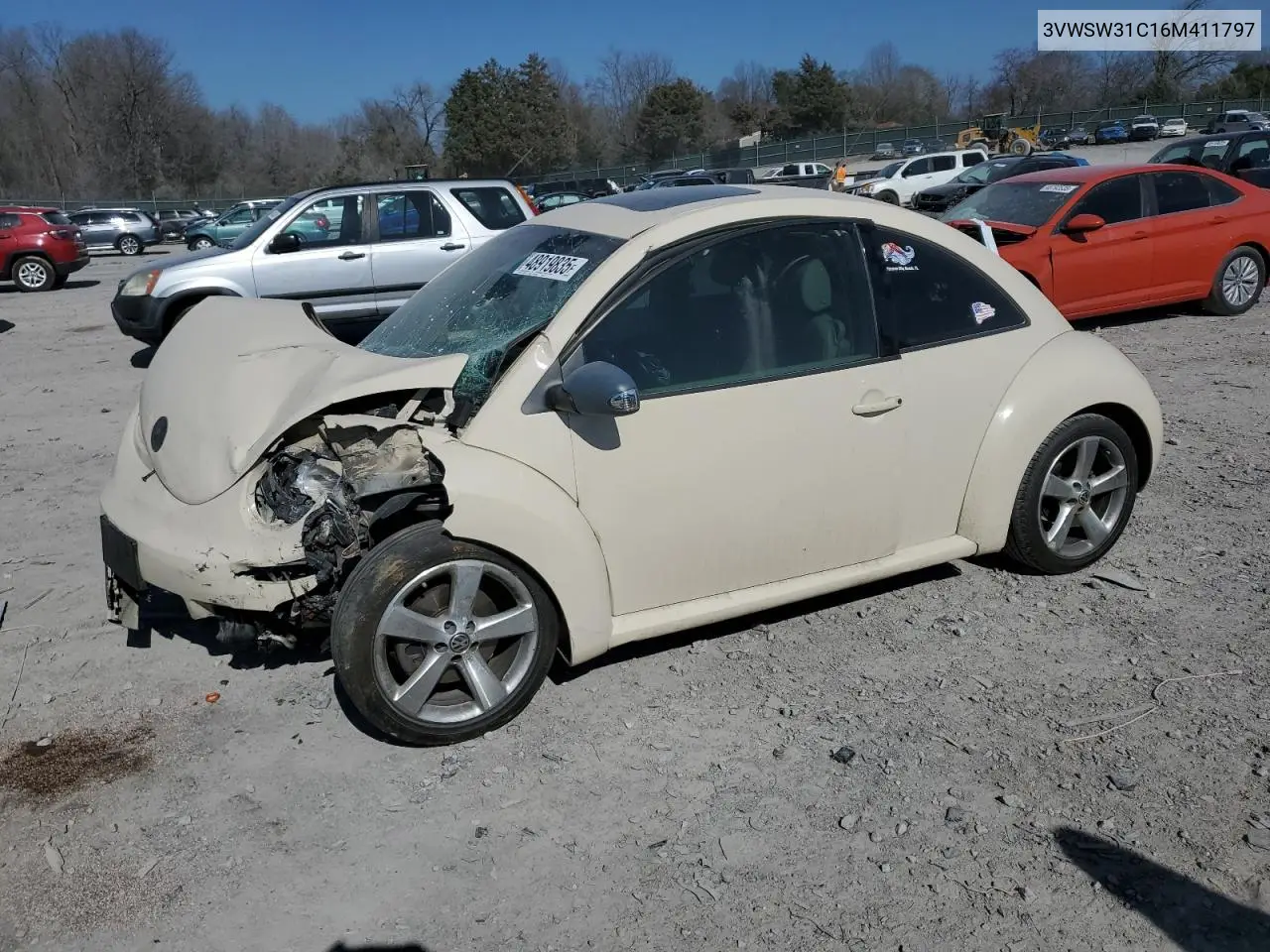 2006 Volkswagen New Beetle 2.5L Option Package 2 VIN: 3VWSW31C16M411797 Lot: 48919835