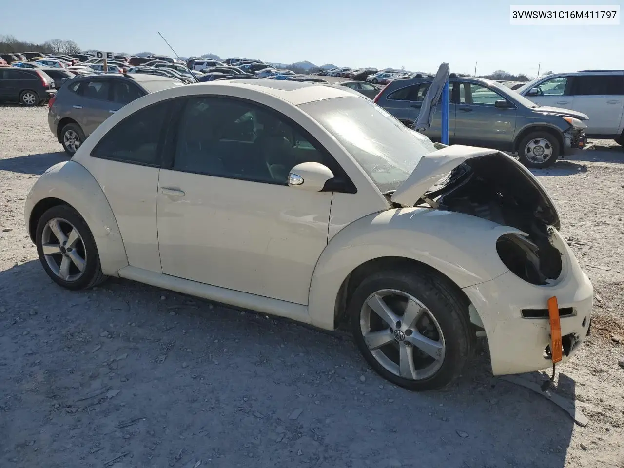 2006 Volkswagen New Beetle 2.5L Option Package 2 VIN: 3VWSW31C16M411797 Lot: 48919835