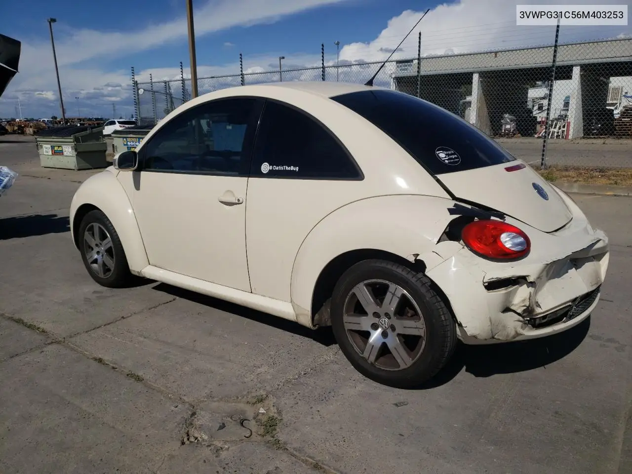 2006 Volkswagen New Beetle 2.5L VIN: 3VWPG31C56M403253 Lot: 56978985