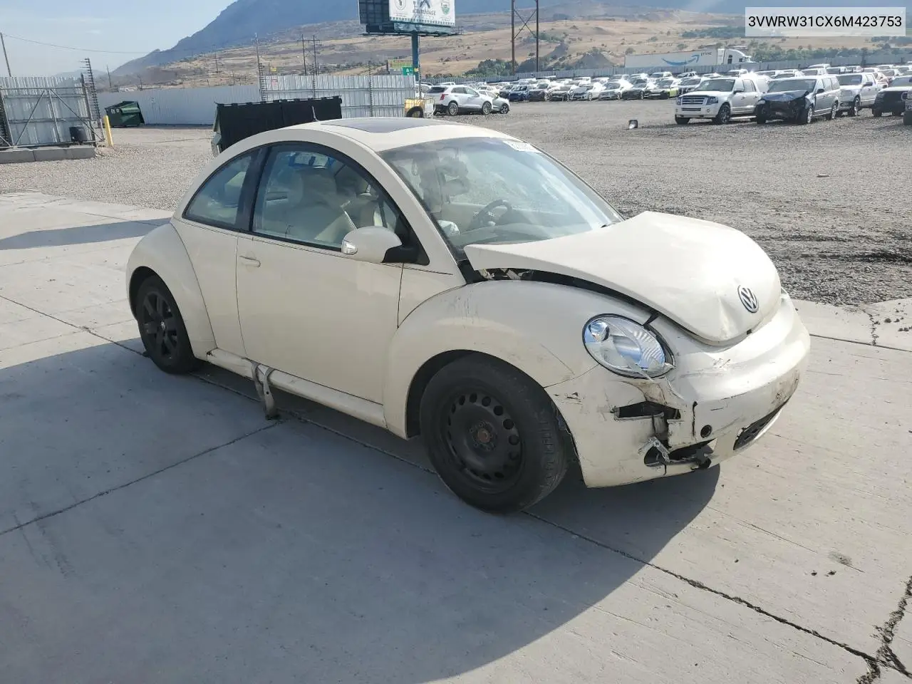 2006 Volkswagen New Beetle 2.5L Option Package 1 VIN: 3VWRW31CX6M423753 Lot: 62900605