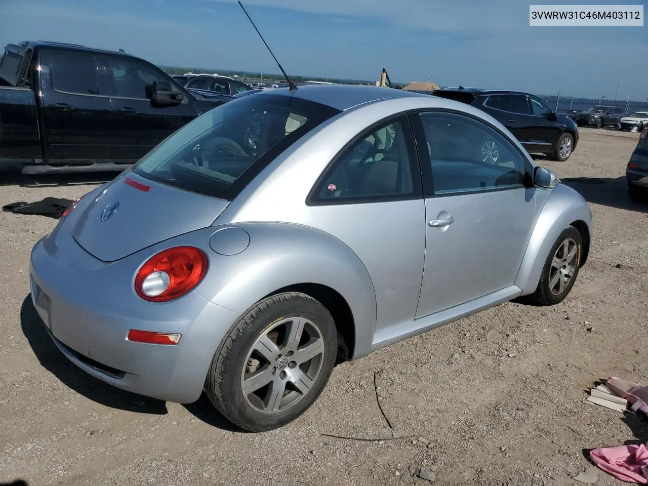 2006 Volkswagen New Beetle 2.5L Option Package 1 VIN: 3VWRW31C46M403112 Lot: 64689595